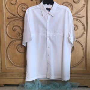 Quiksilver Cubano Style Embroidered Mens Shirt White